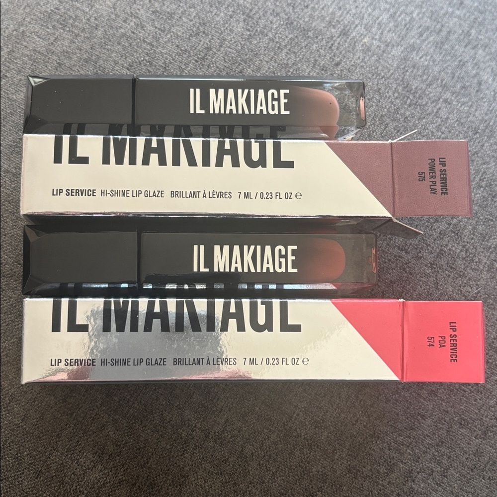 NEW IL MAKIAGE Lip Service Gloss in PDA and Power Play